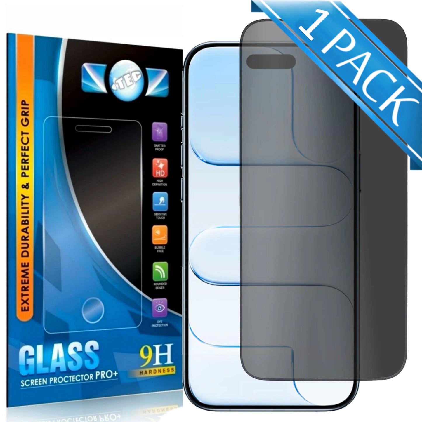 1 Pack - iTEC Privacy Tempered Glass for iPhone 17 Series