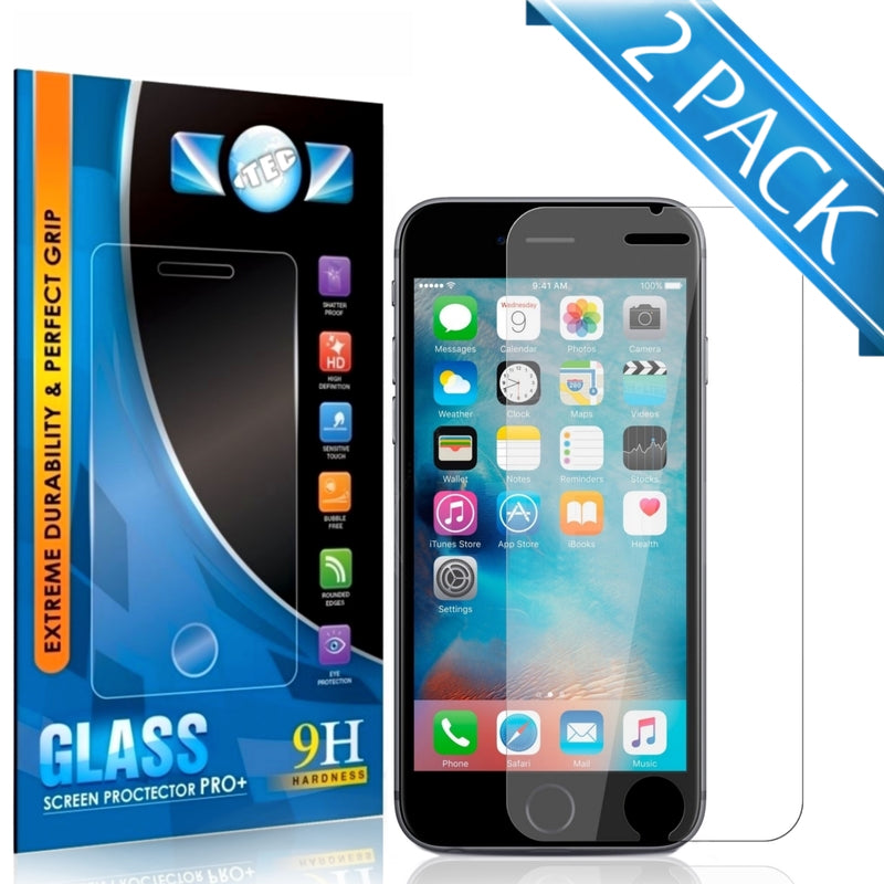 2 Pack - iTEC 2.5D Tempered Glass for All iPhone Models