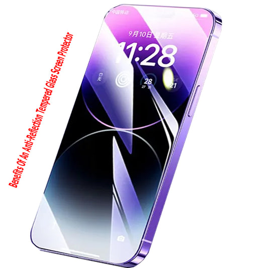 What are the benefits of an Anti-Reflection Tempered glass screen protector?